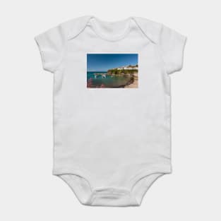 Blue sky day in Port Isaac Baby Bodysuit